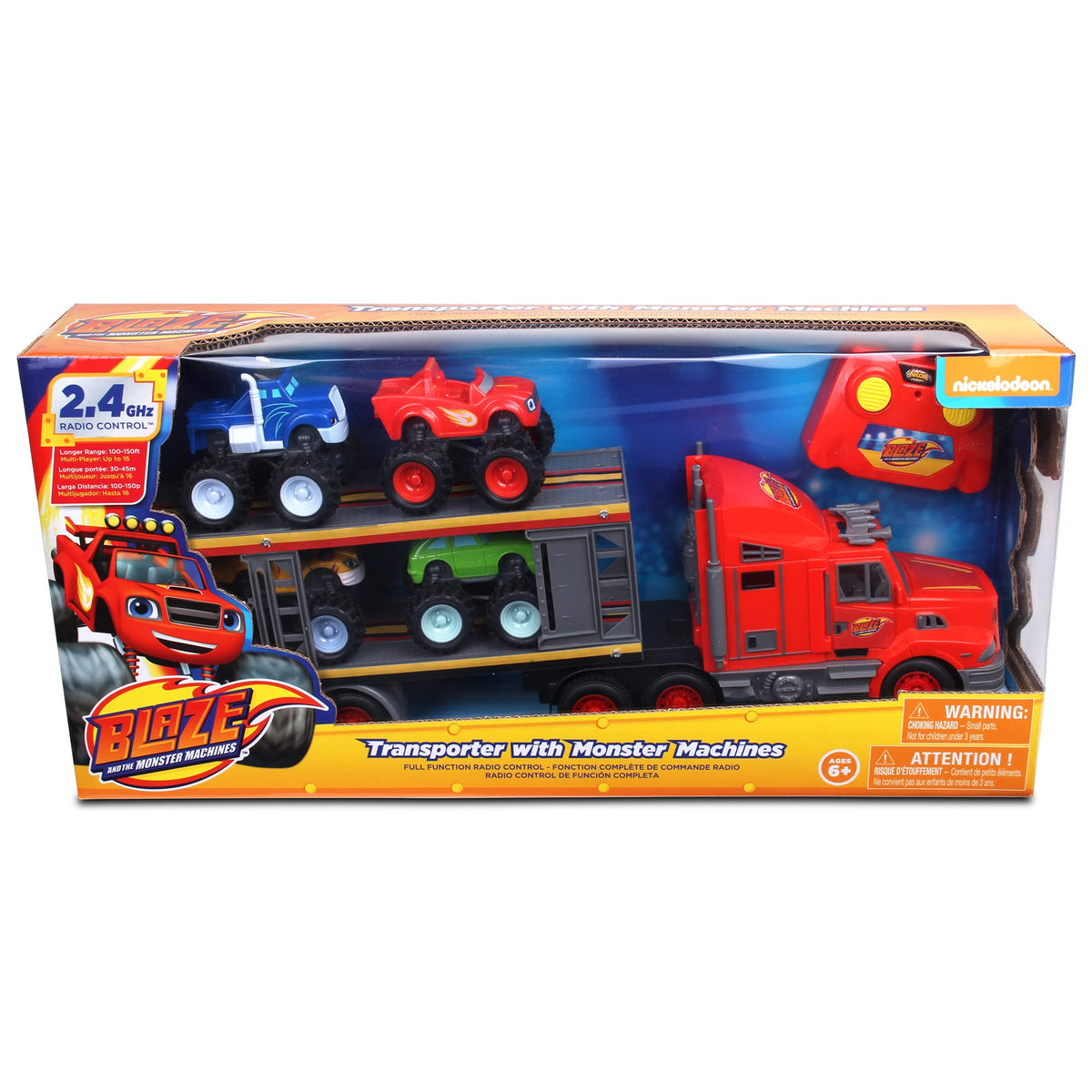 NKOK Blaze Monster Machines RC transporter trailer removed for versatile play