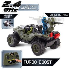 NKOK Halo Infinite RC Battle Hog turbo button in action for quick acceleration boost.