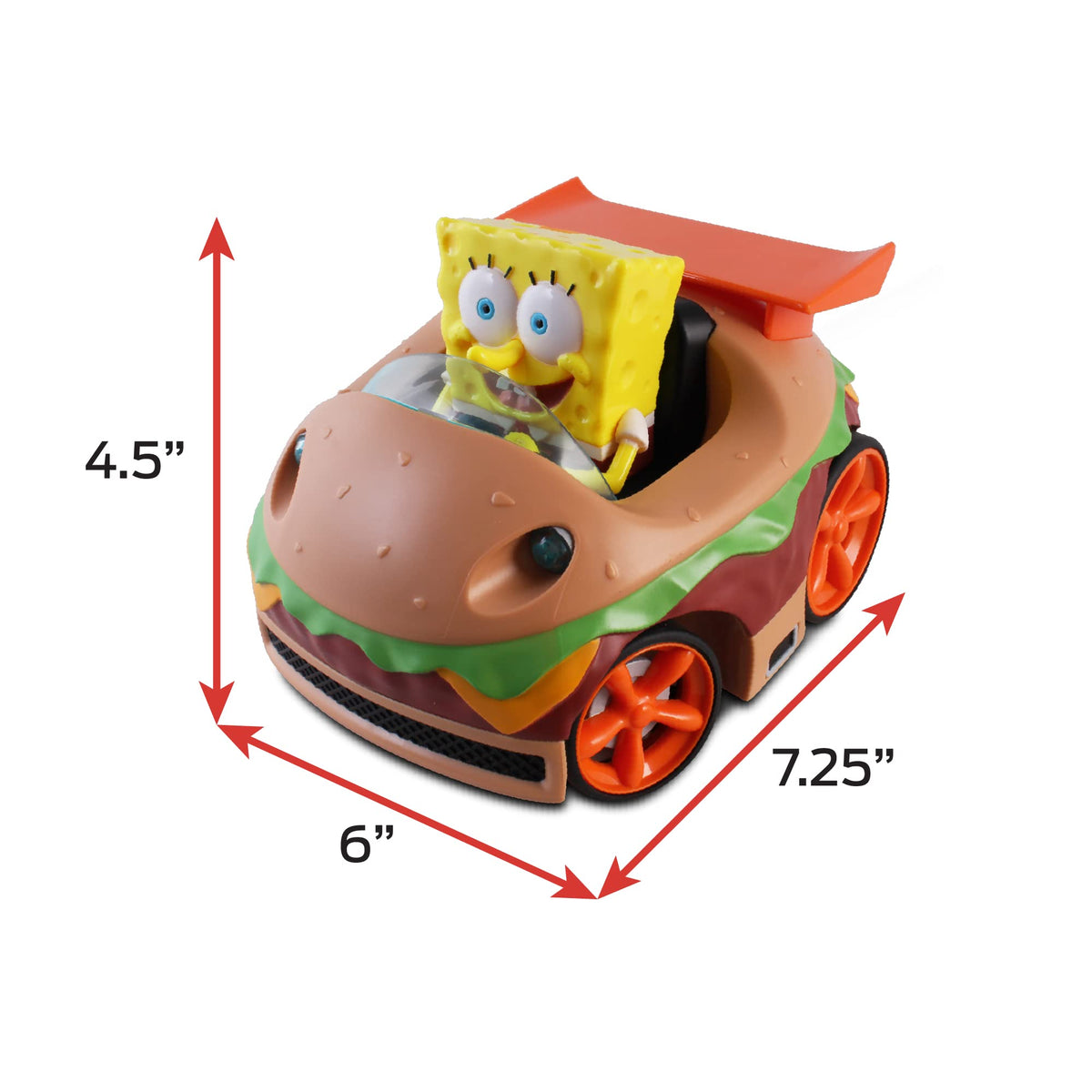 NKOK Krabby Patty car headlights lit for night-time driving