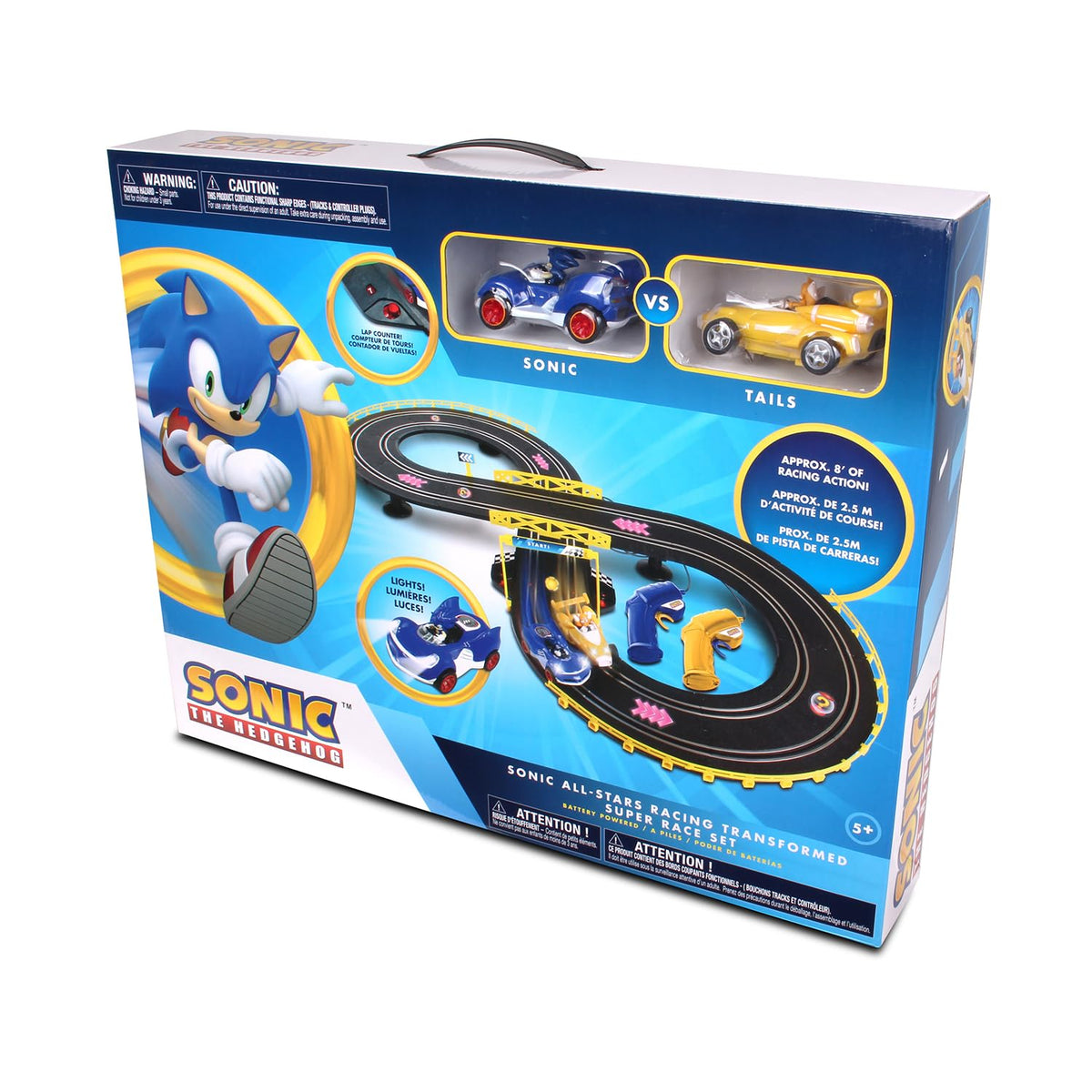 Officially licensed Sonic and Tails race set for family fun