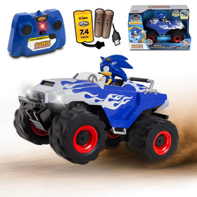NKOK Sonic Racing CrossWorlds monster truck front view with bold colors for fast play