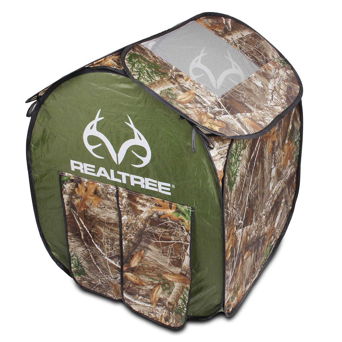 NKOK Realtree Pop Up Play House front view showing quick setup and inviting play space.