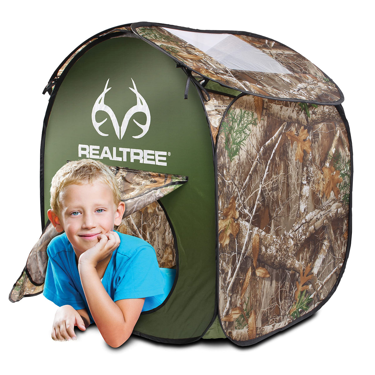 NKOK Realtree Pop Up Play House with secret back entrance connecting to tunnel.