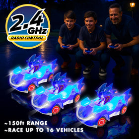 NKOK Sonic Glow Racer uses 2.4GHz control for smooth, interference-free steering.