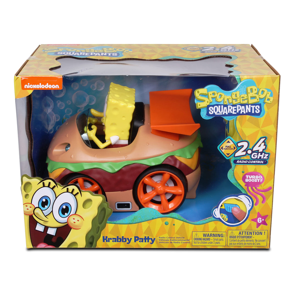 NKOK SpongeBob figure driving the car for kid-friendly pretend adventures