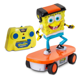 NKOK SpongeBob Skateboarder RC vehicle in action for fast outdoor play.