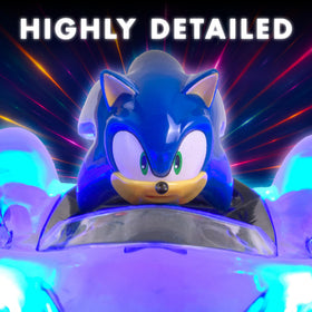 NKOK Detailed figure mirrors the Sonic character and vehicle from the game.