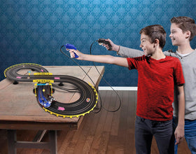 Two ergonomic wireless remote controllers designed for precise two-player control