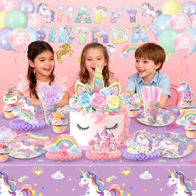 NKPDAXM unicorn hanging swirls add festive rainbow ambience