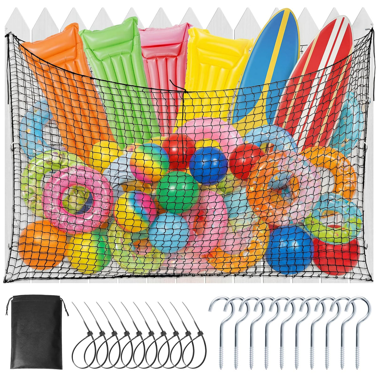 NNG extra-large pool float storage bag with 79x47 inch capacity for floats and toys