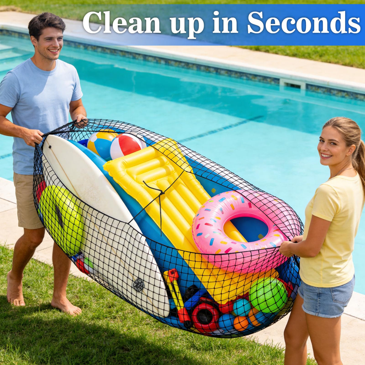 NNG hanging pool organizer supports tidy outdoor spaces and poolside areas