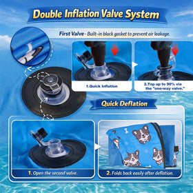 NNG rope-guided dog float ideal for supervised lake or pool days