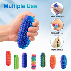 Noafuxy Little Ouchies textured grip highlights tactile stimulation in crowded spaces.