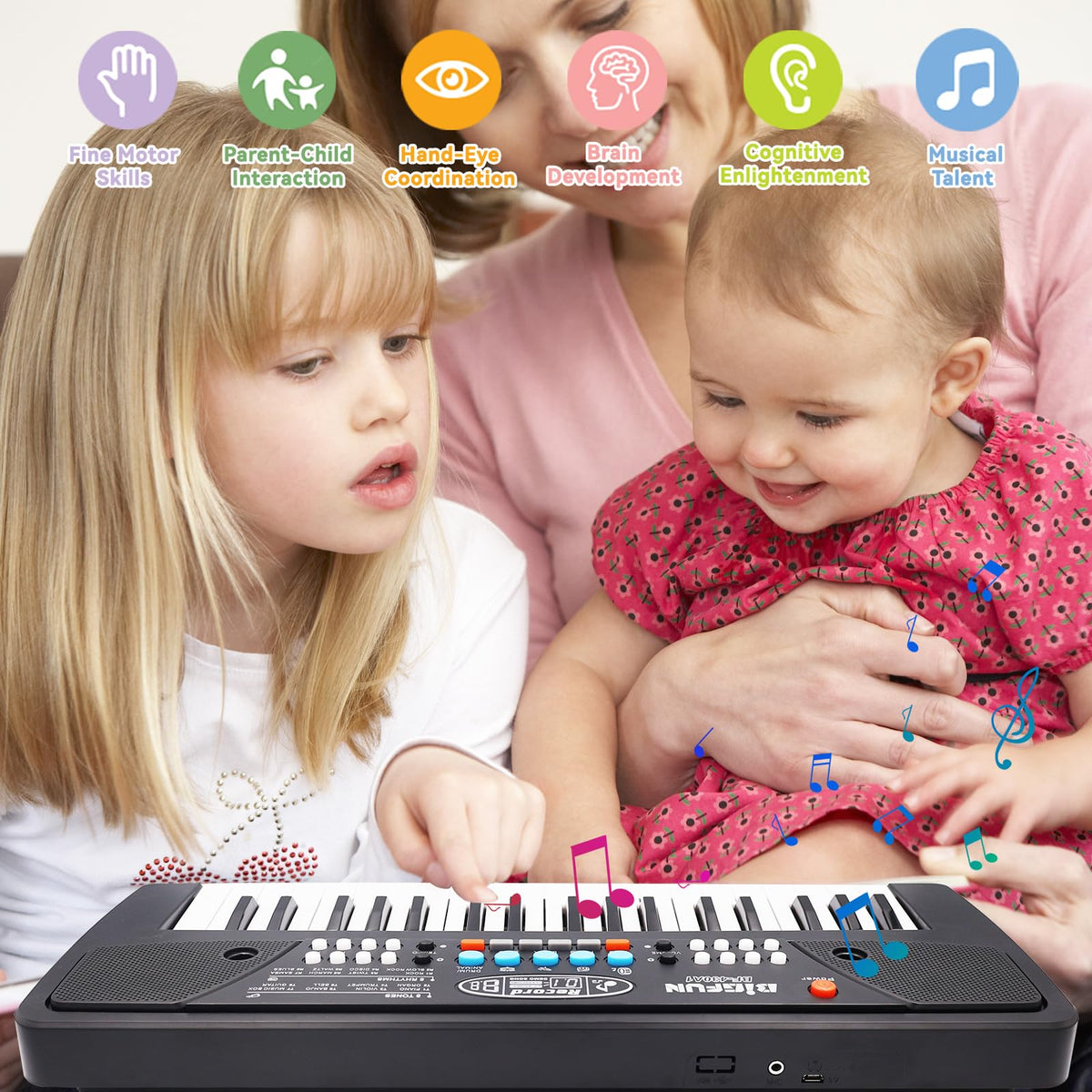 Noaideoi dual-speaker design delivers clear, engaging sound for home play sessions.