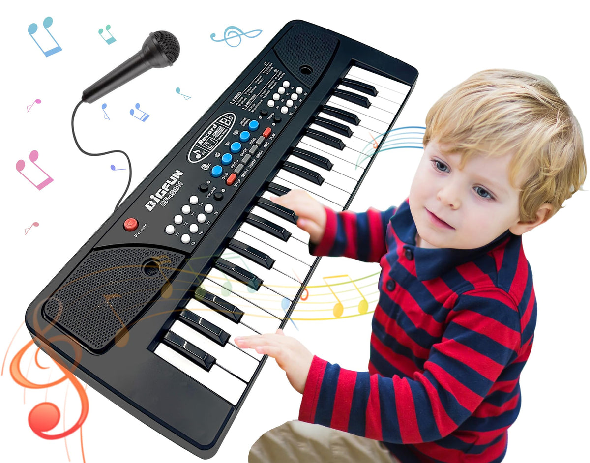 Noaideoi Kids Piano Keyboard 37 Keys Front View highlighting beginner-friendly design for small hands.
