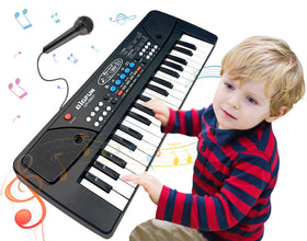 Noaideoi Kids Piano Keyboard 37 Keys Front View highlighting beginner-friendly design for small hands.