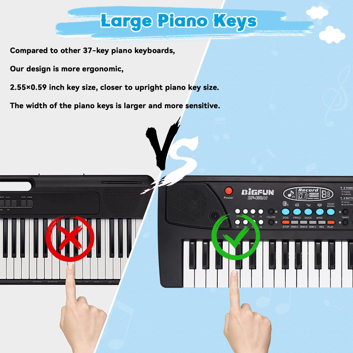 Noaideoi keyboard with record and playback supports creative melody building.