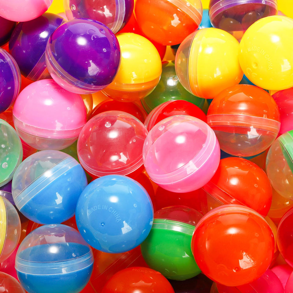 Noamus 140pcs gumball capsules in clear 2-inch size for easy display and filling