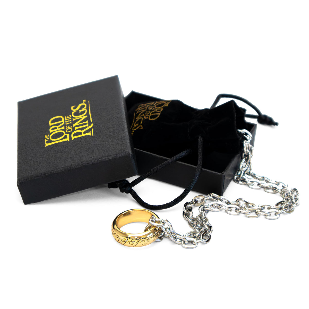 The Noble Collection One Ring replica with velvet pouch and presentation box