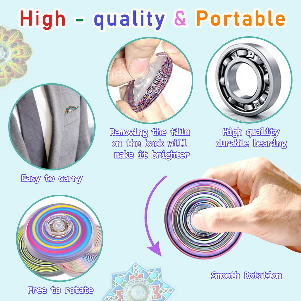 Nobleboy surprise gift fidget spinner for party favors.