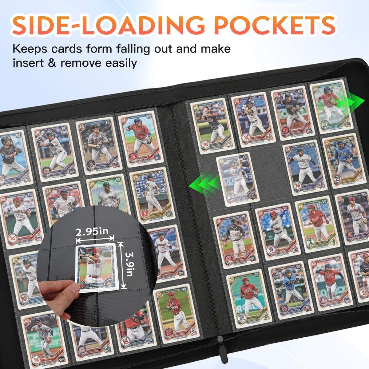 Nocyyert 1024-card capacity binder keeps large collections organized and accessible.