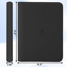 Nocyyert side-loading sleeves enable easy insertion and reduce spills during play.