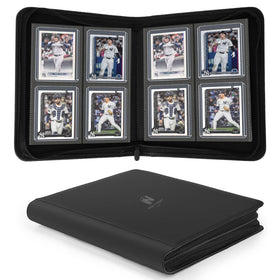 Nocyyert Toploader Binder four-pocket cover keeps cards organized and easy to access.