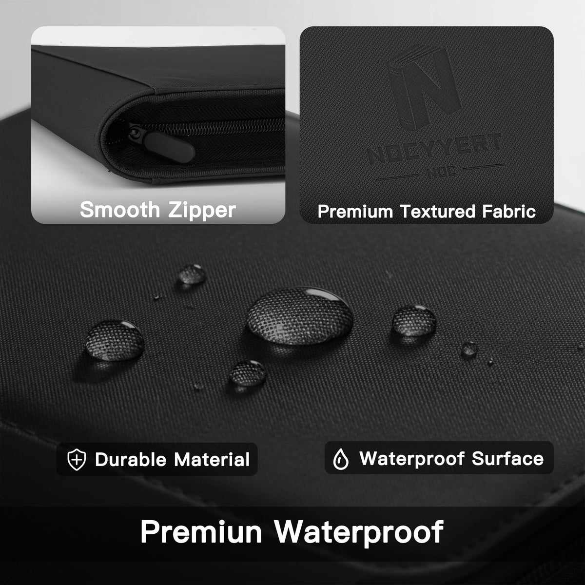 Nocyyert Toploader Binder PU leather texture feels durable and premium.
