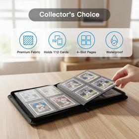 Nocyyert Toploader Binder side-loading sleeves prevent spills and keep cards secure.