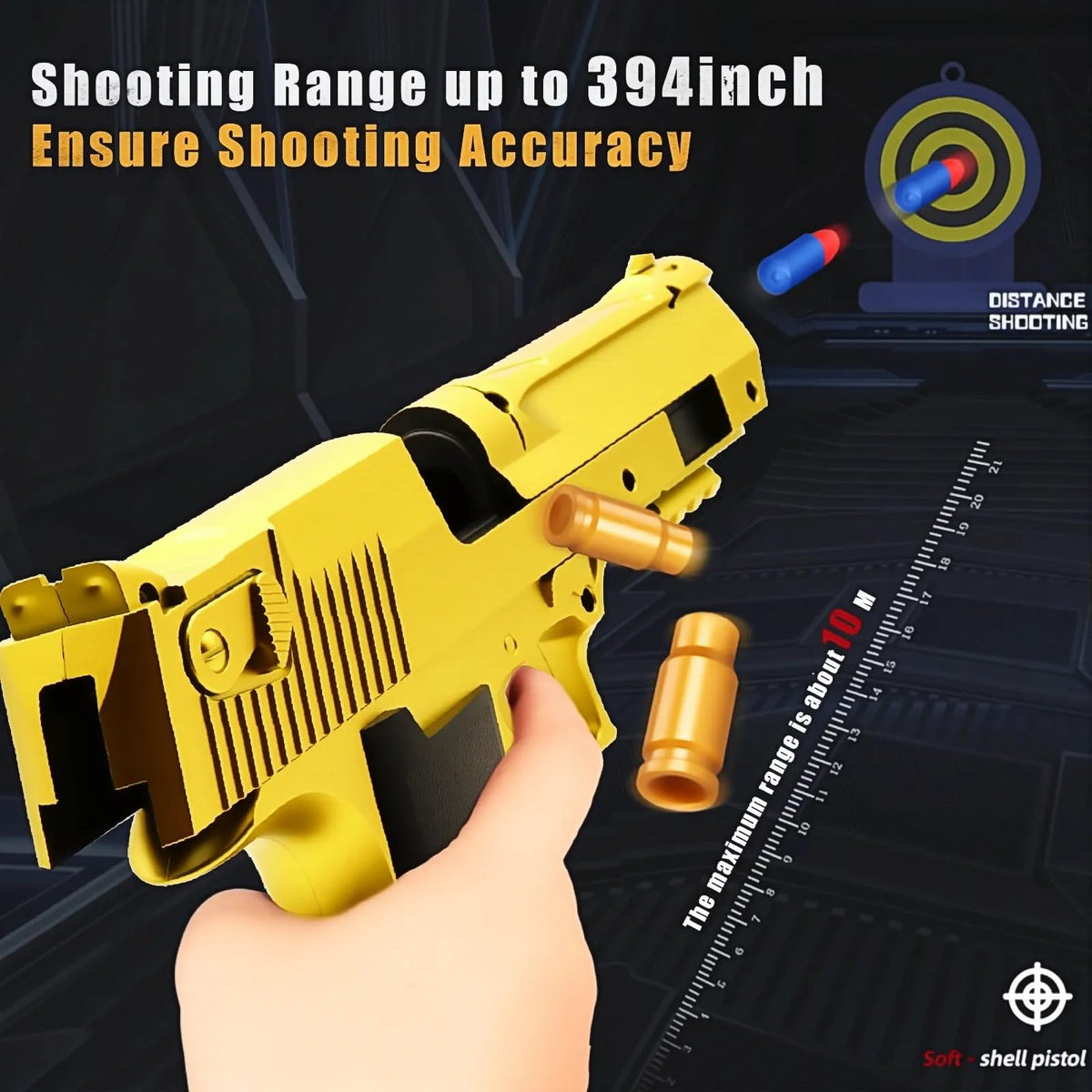 Foam bullets from Nogevo Pro are safe for kids' quick target games.