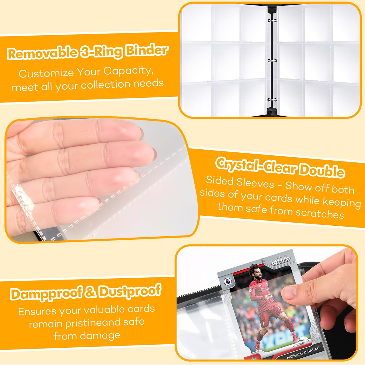 NOICARB 1080-card binder uses 9-pocket pages for efficient display.