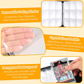 NOICARB 1080-card binder uses 9-pocket pages for efficient display.