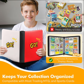 NOICARB 1080-card binder zipper-case secures cards during transport.
