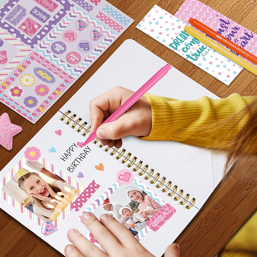 Nollh DIY Journal Kit color fineliner pens deliver smooth lines.