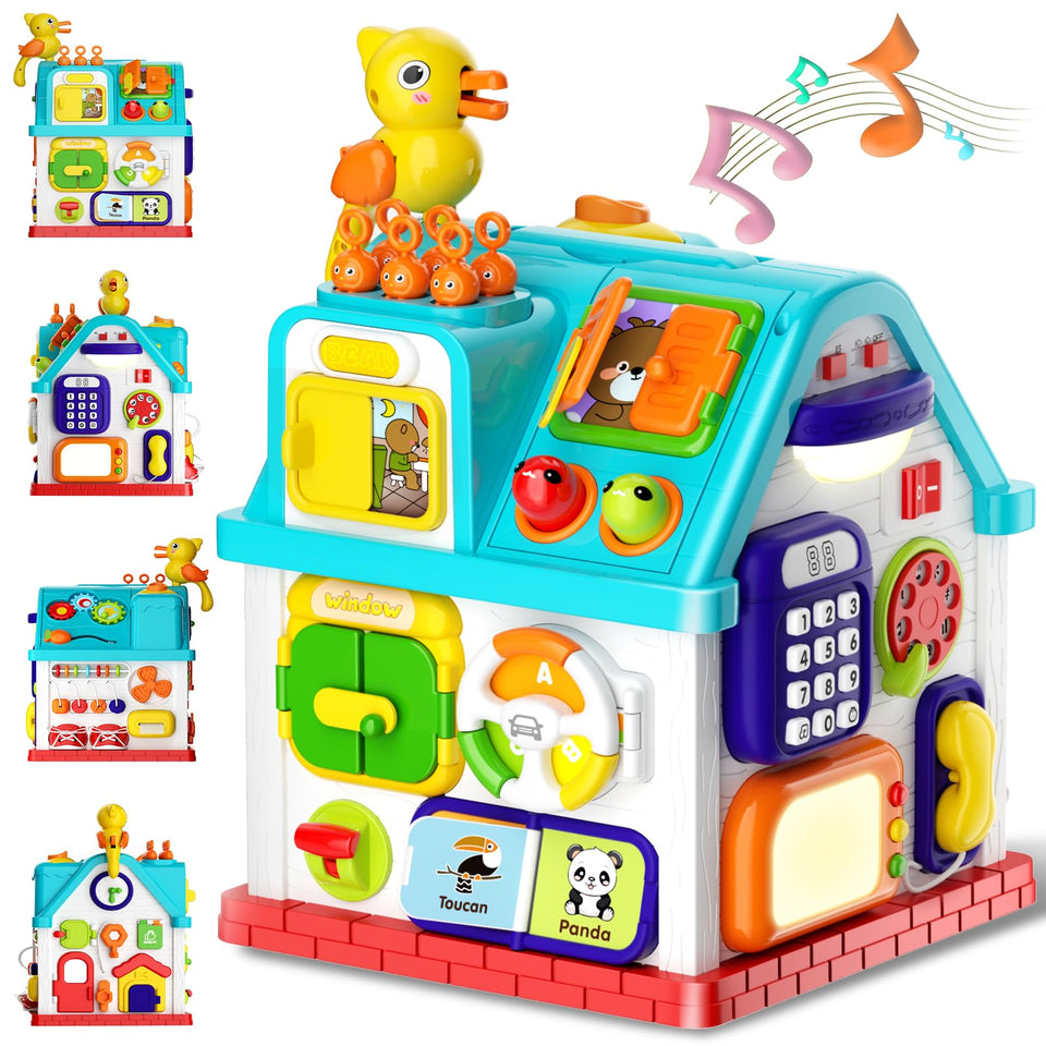 Noltola Toddler Musical Learning House front view supports imaginative play and early skills.