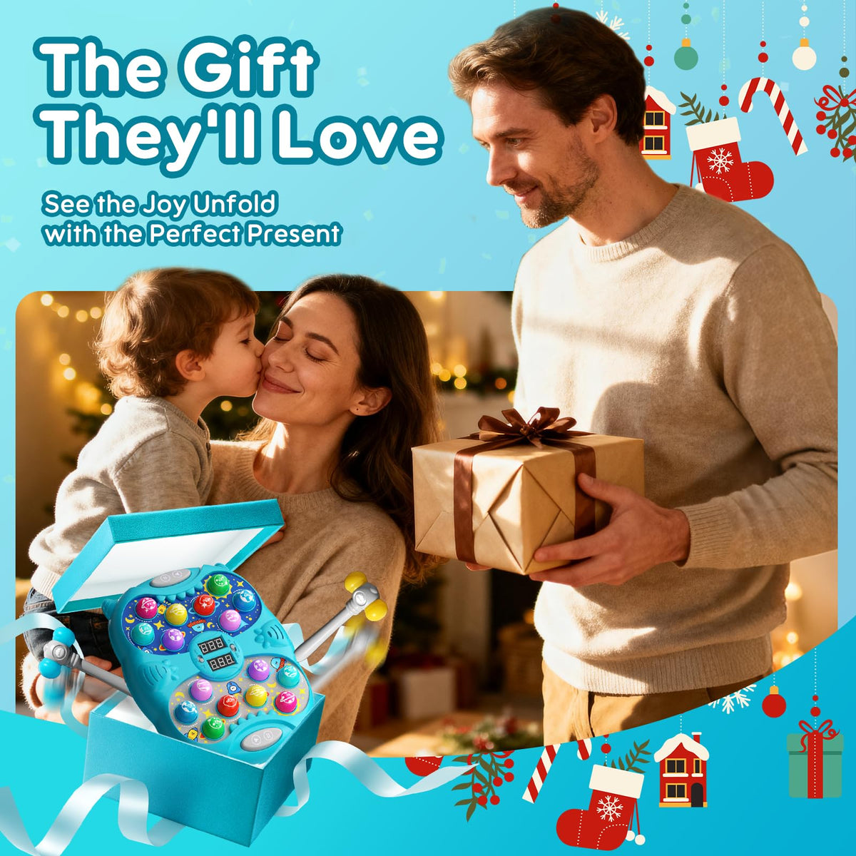 Noltola Whack Mole is ideal for family game nights and multi-child play.