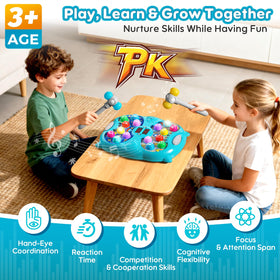 Noltola Whack Mole game hammers offer a comfortable grip for little hands.