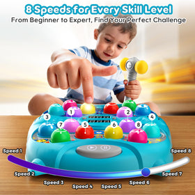 Noltola Whack Mole suction cups keep the toy stable on flat surfaces.