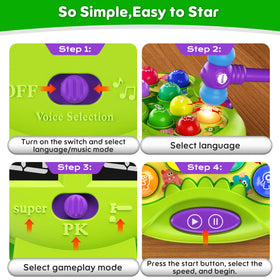 Noltola Whack Mole game close-up shows secure suction cups for steady play
