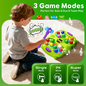 Noltola Whack Mole game with two hammers demonstrates safe two-player action
