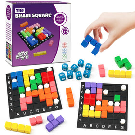 NONSOMPLE Brain Square 2.0 grid base set up for two-player strategy.