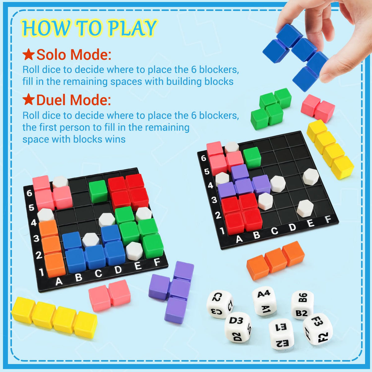 NONSOMPLE Brain Square colorful shapes for pattern matching