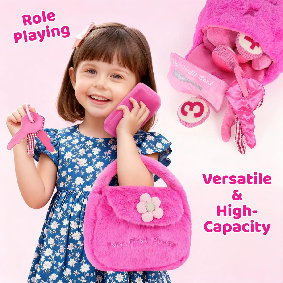 Noosuna crinkle card and coins promote counting and tactile exploration