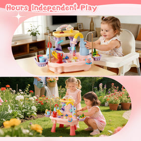 NOPROB water table faucet shows controlled flow for beginner toddlers