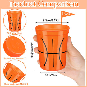 Norme basketball-themed cups ideal for birthdays and sports-themed gatherings.
