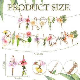 Norme Wildflower Banner 2m garland for large birthday celebrations