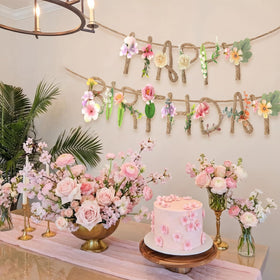 Norme Wildflower Banner perfect for garden baby shower party themes