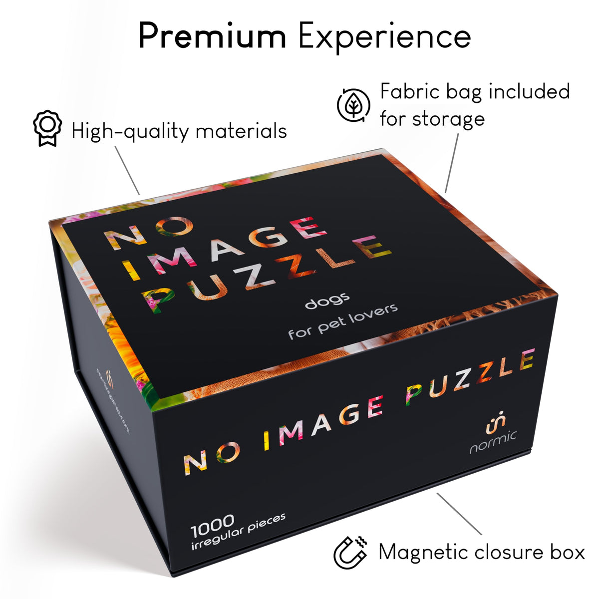 Normic 1000-irregular-pieces deliver a challenging interlocking experience.