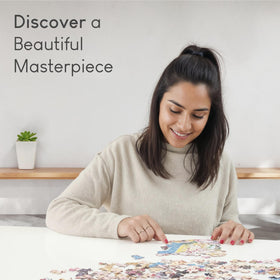 Normic family puzzle night scene, encouraging shared focus and conversation