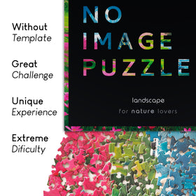Normic No Image Puzzle with 1000 irregular pieces to challenge pattern recognition